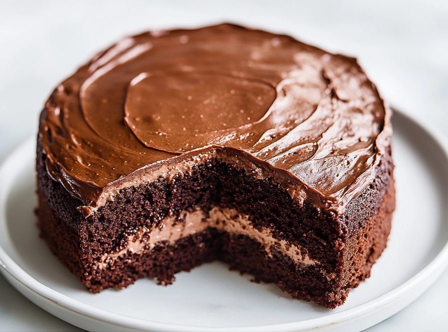 A delicious plate of Easy Chocolate Cake