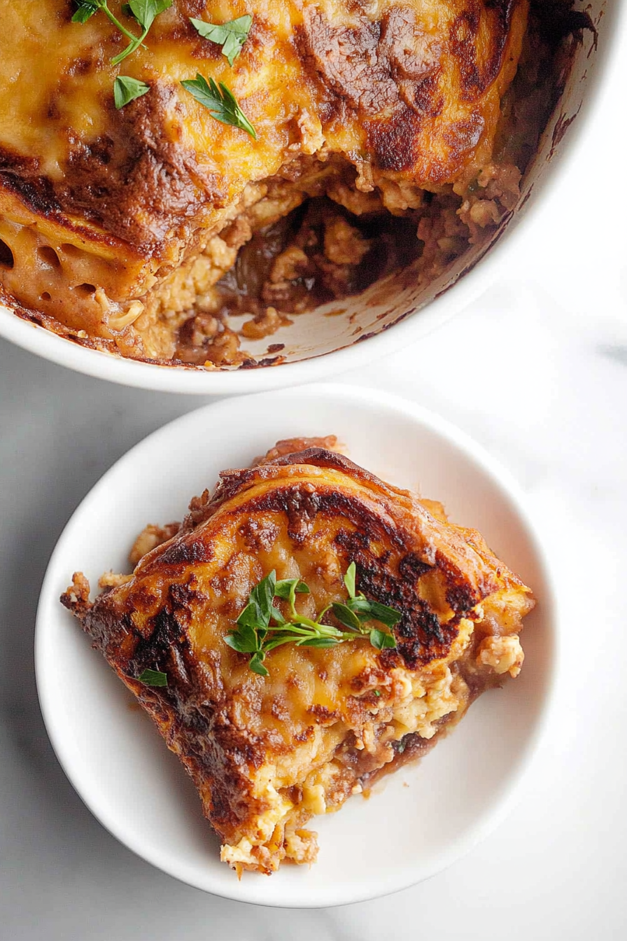 A delicious plate of Easy French Toast Casserole