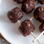 A delicious plate of Gluten Free Keto Brownie Cake Pops Recipe