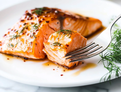 A delicious plate of Maple Glazed Salmon