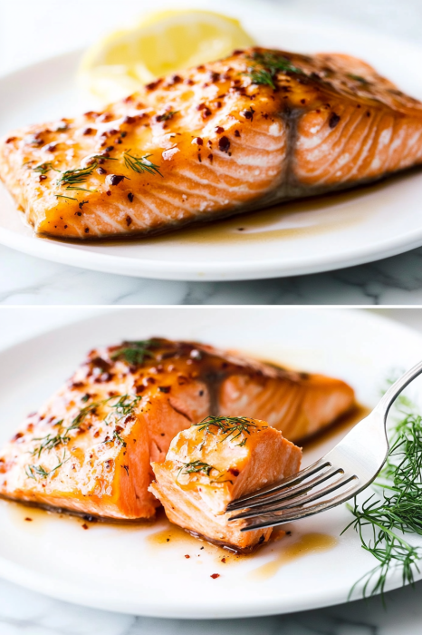 A delicious plate of Maple Glazed Salmon