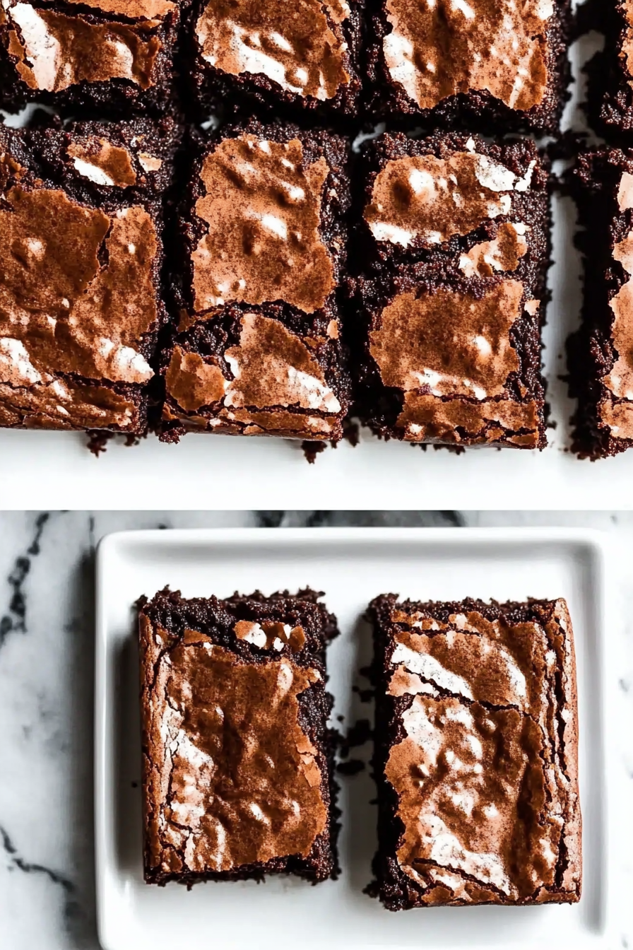 A delicious plate of One Bowl Brownies