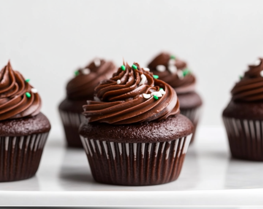 A delicious plate of Quick & Easy Chocolate Cupcakes