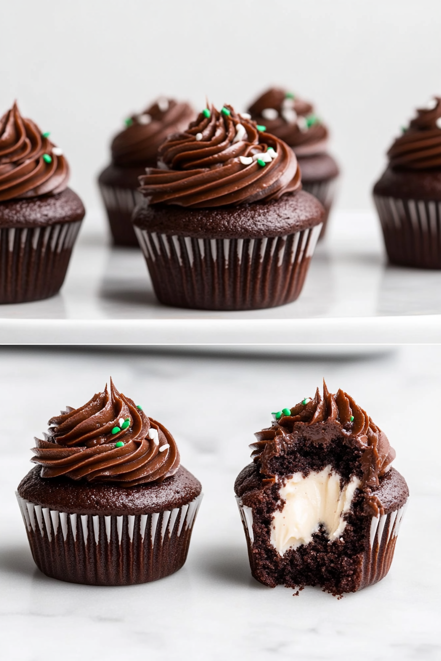 A delicious plate of Quick & Easy Chocolate Cupcakes