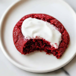 A delicious plate of Red Velvet Cake Mix Crinkle Cookies