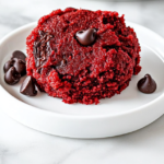 A delicious plate of Red Velvet Cookie Dough