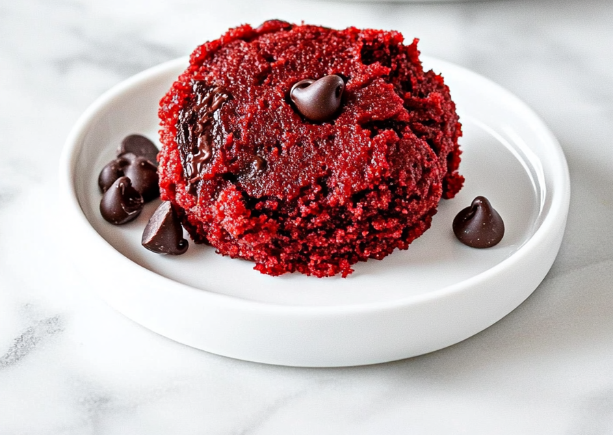 A delicious plate of Red Velvet Cookie Dough