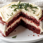A delicious plate of Red Velvet Couple’s Mug Cake