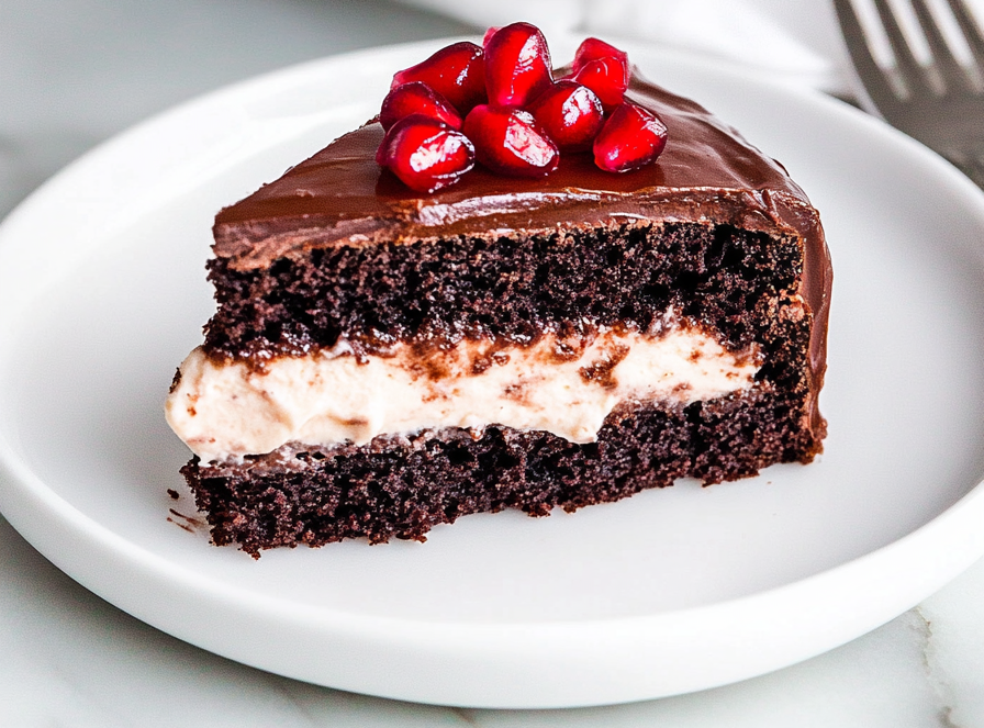 A delicious plate of Small Chocolate Cake