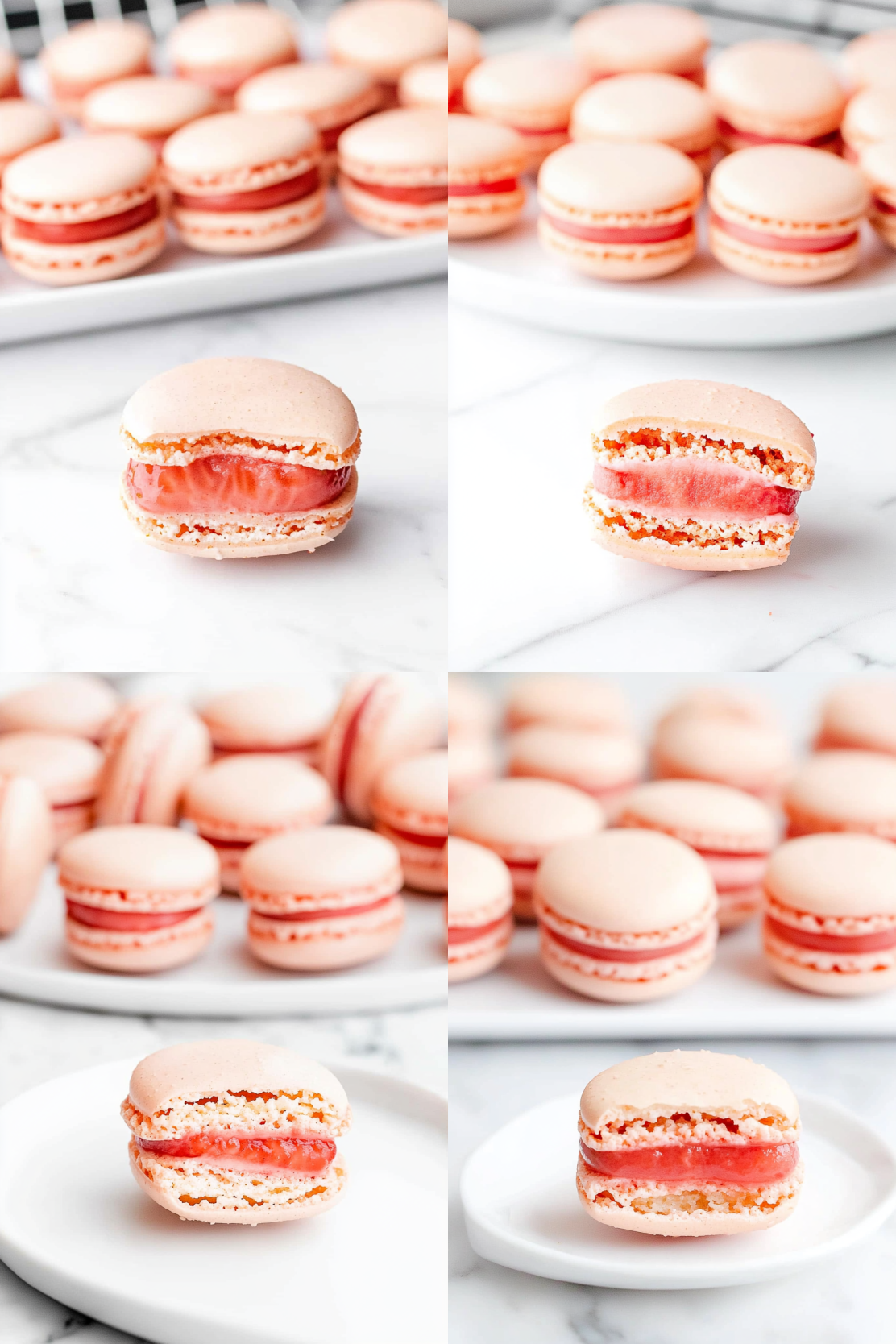 A delicious plate of Strawberry Macaron Recipe