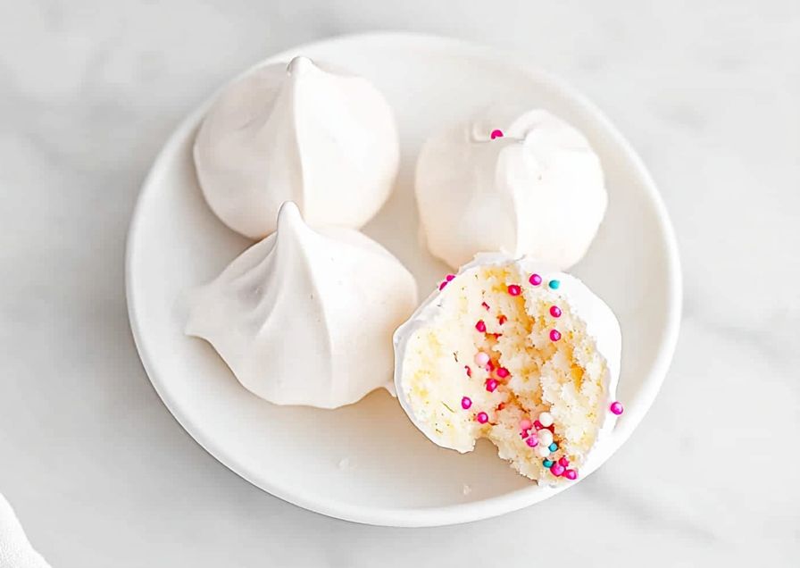 A delicious plate of Vanilla Meringue Cookies