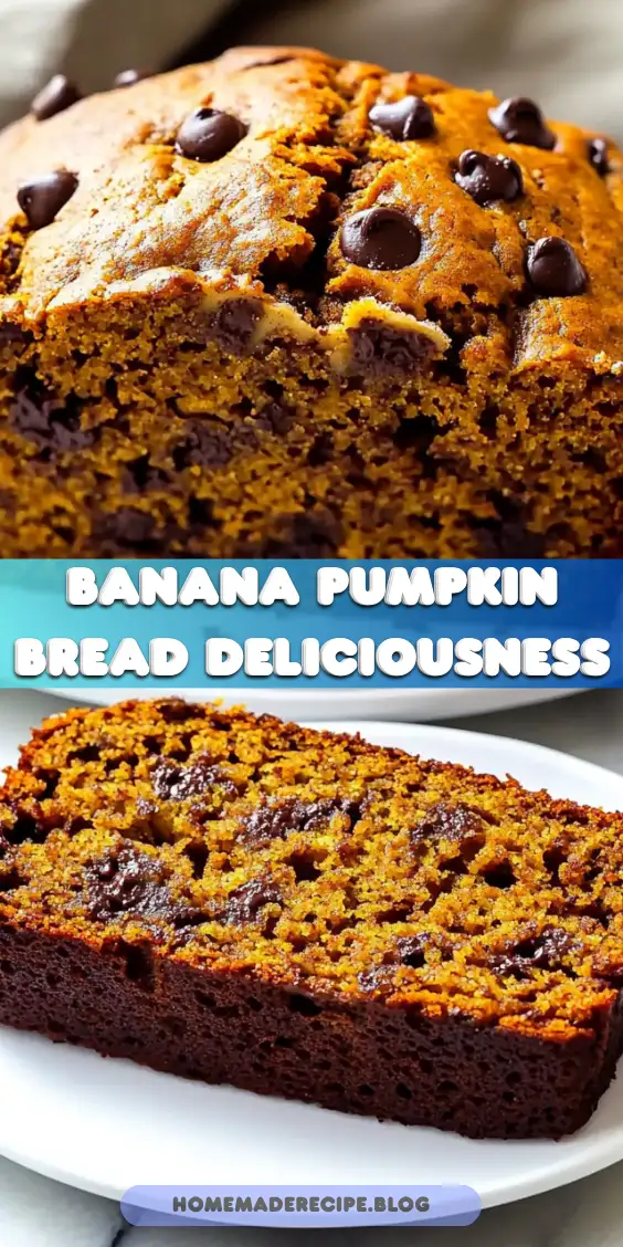 Banana Chocolate Chip Pumpkin Bread