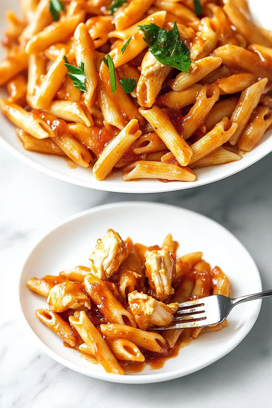 One-Pan Tangy Honey BBQ Chicken Penne