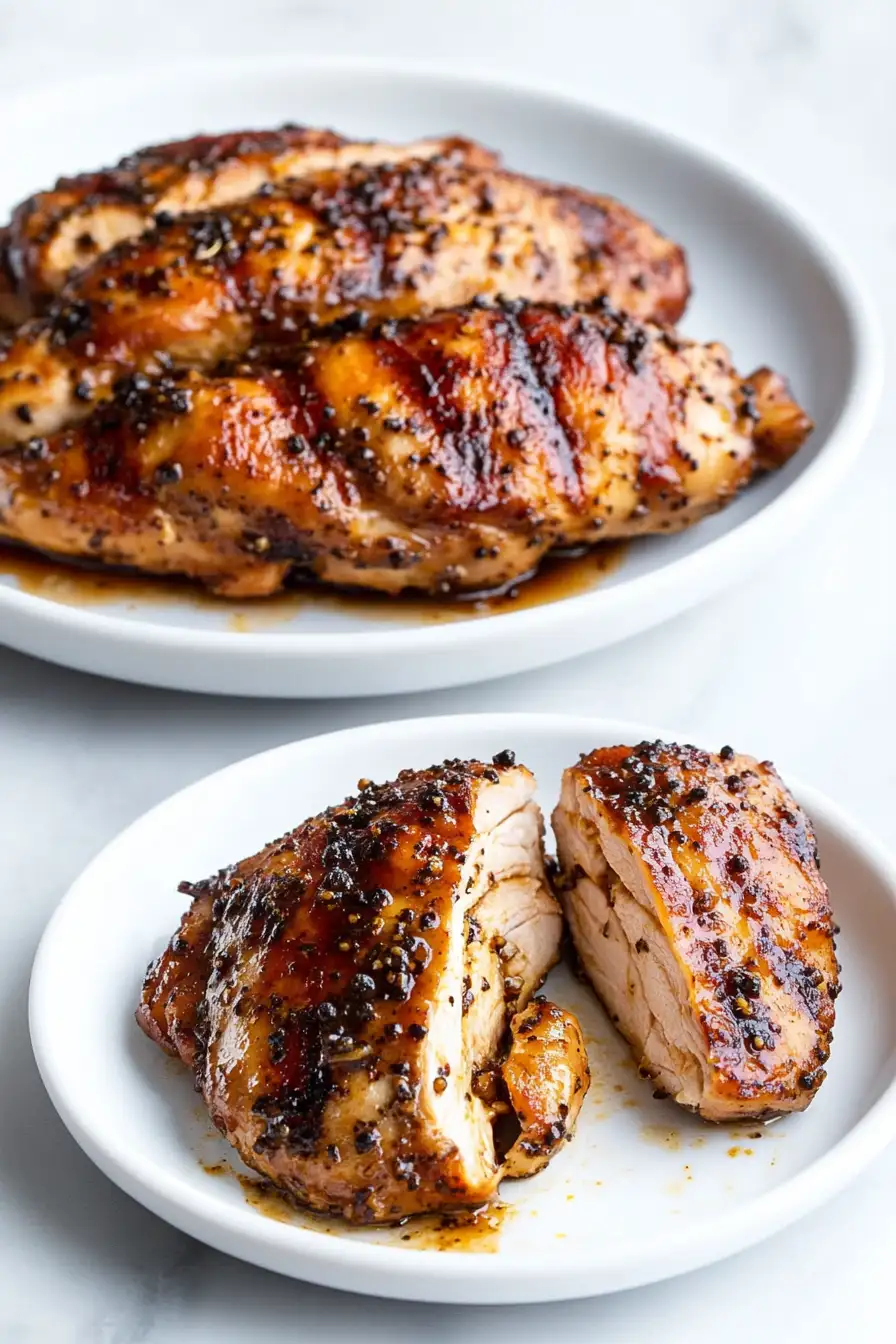 Sizzling Black Pepper Chicken with Crisp Veggies & Garlic Soy Glaze