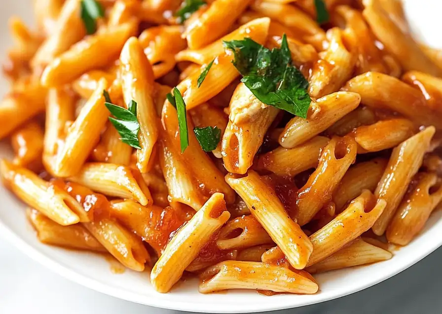 One-Pan Tangy Honey BBQ Chicken Penne