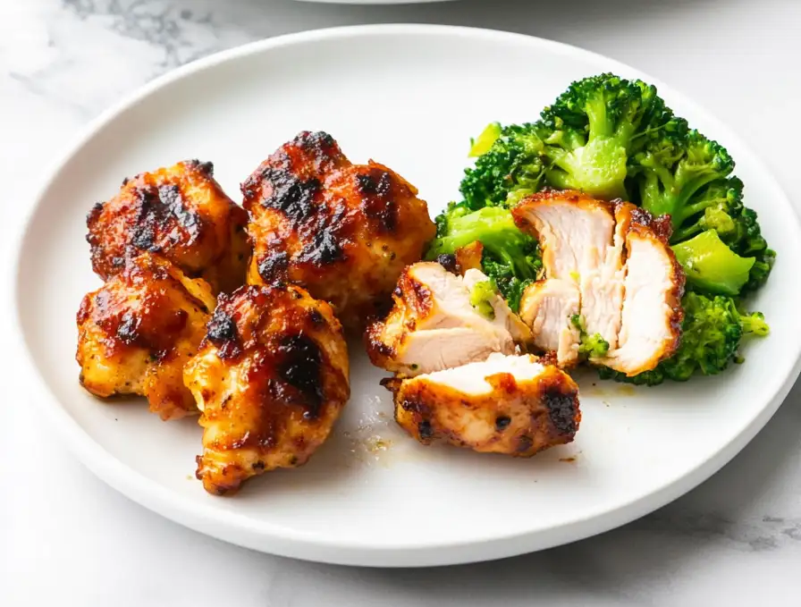 Air Fryer Chicken Bites and Broccoli