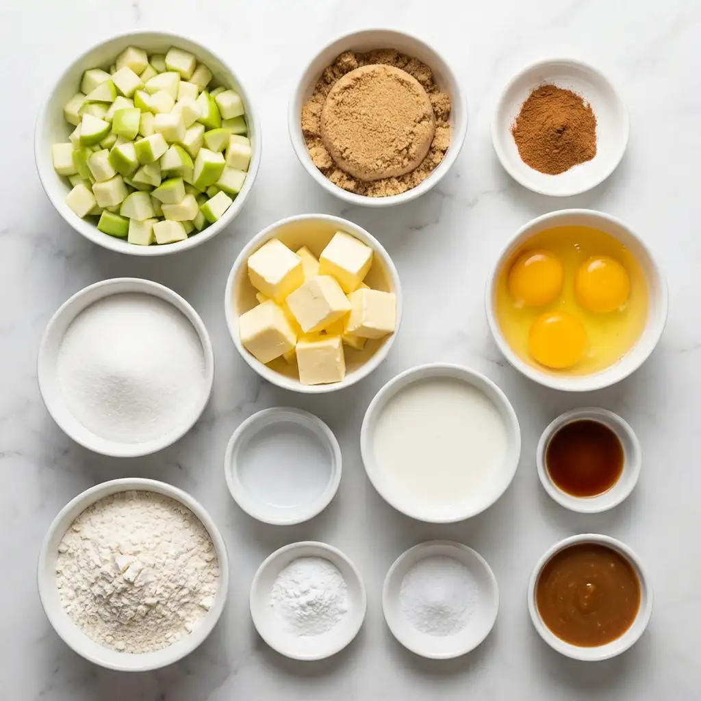 Ingredients for Caramel Apple Fritter Bread