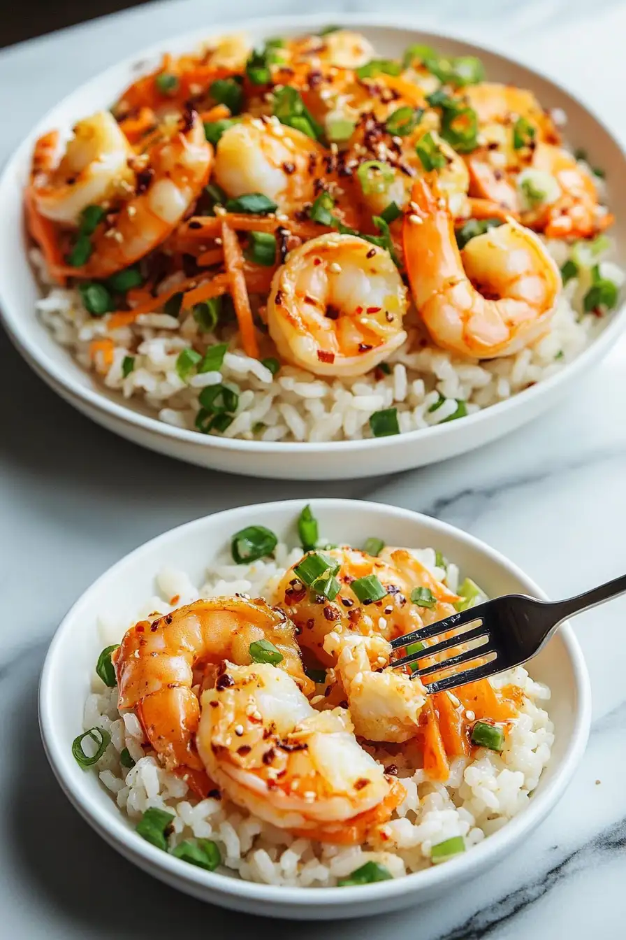 Shrimp Rice Bowls with Spicy Mayo