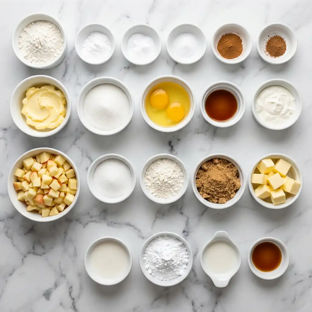 Ingredients for Apple Streusel Bread
