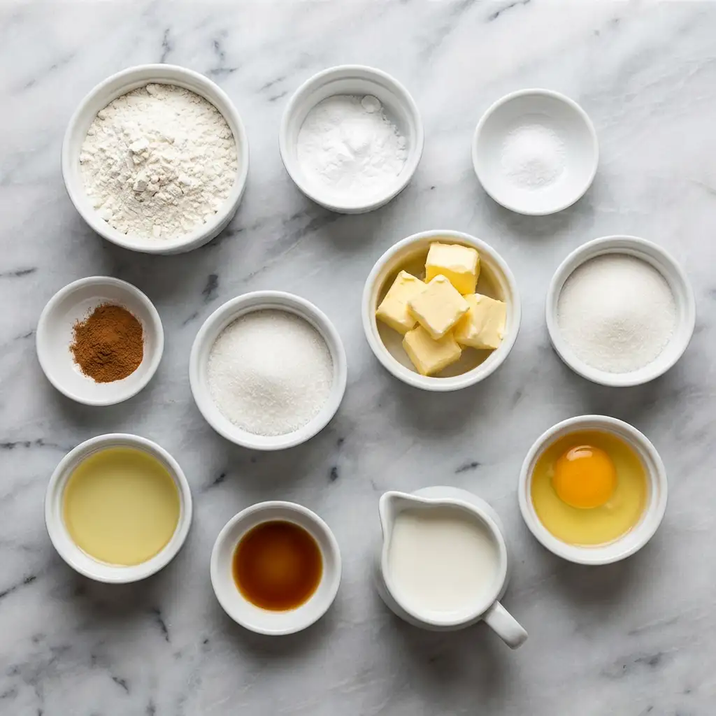 Ingredients for Cinnamon Sugar Bread