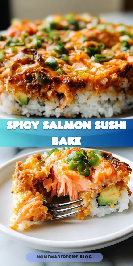 Spicy Salmon Sushi Bake