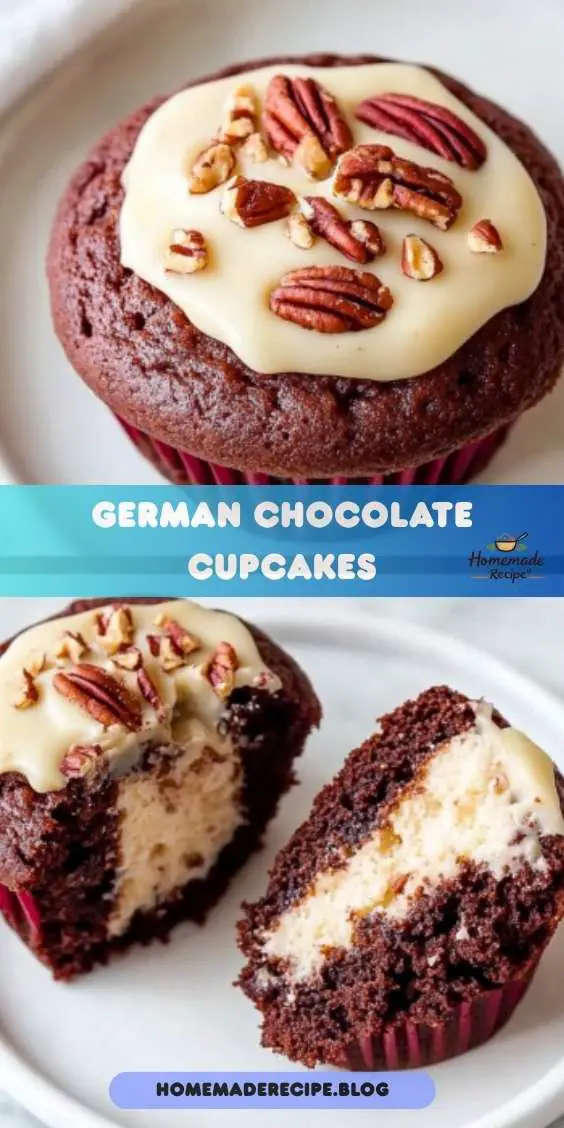 German Chocolate Cupcakes