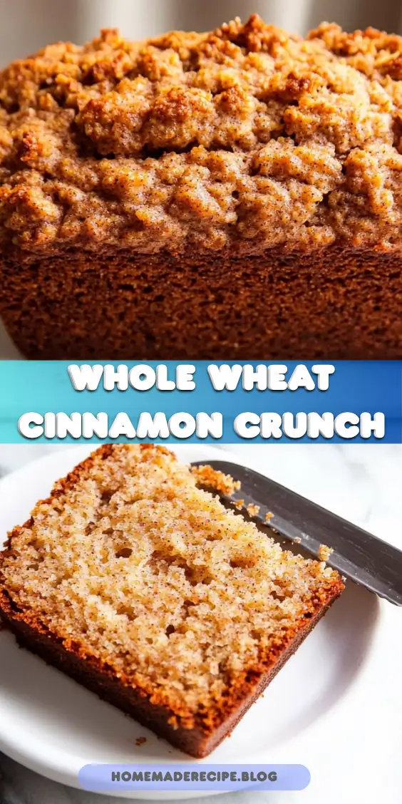 Whole Wheat Cinnamon Crunch Banana Bread