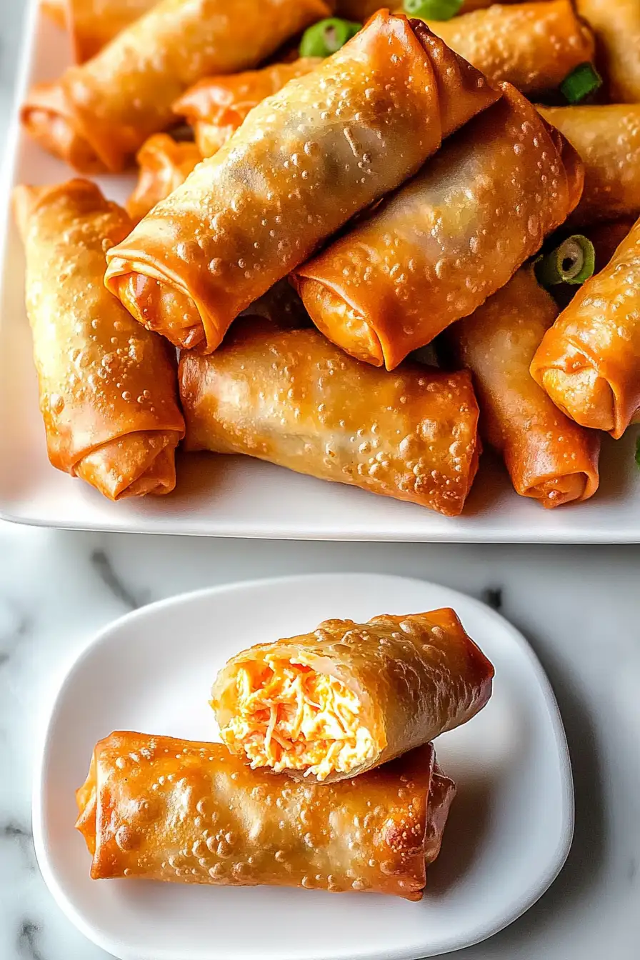 Buffalo Chicken Dip Egg Rolls