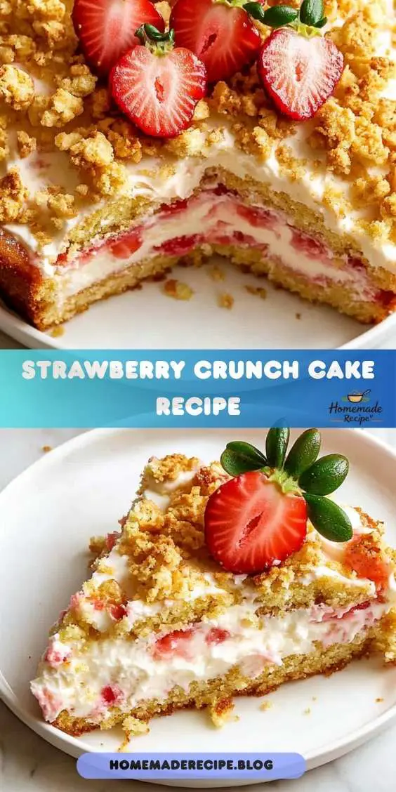 Strawberry Crunch Cake Recipe