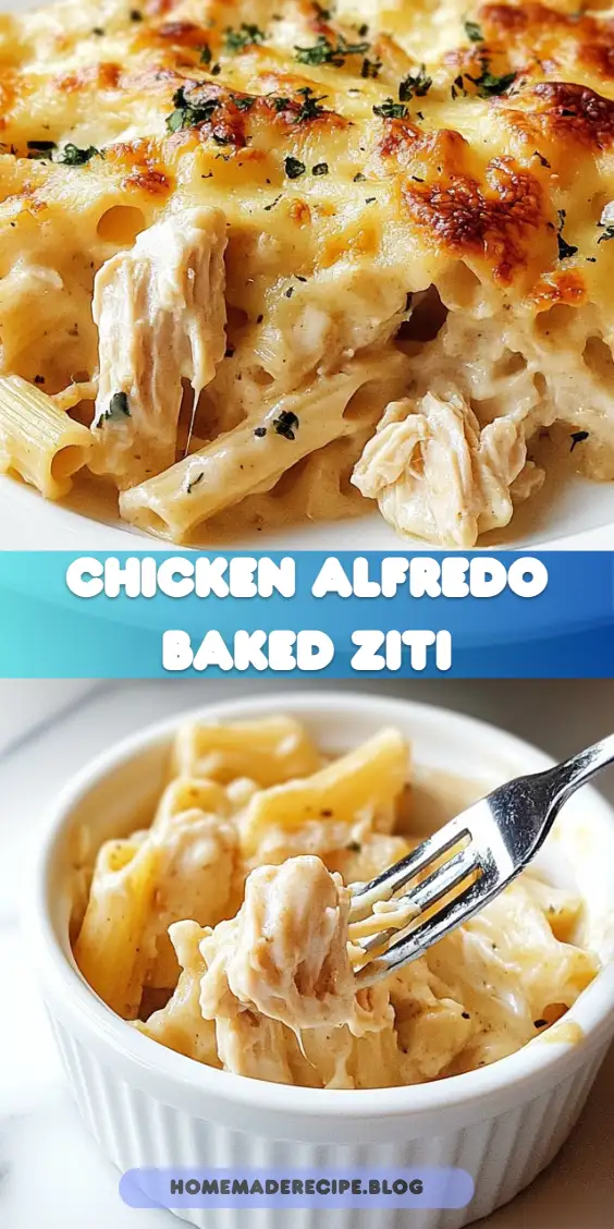 Chicken Alfredo Baked Ziti