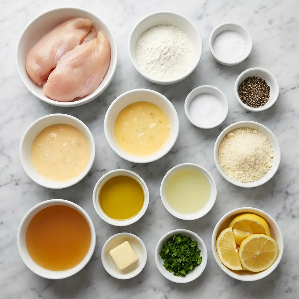 Ingredients for Lemon Chicken Romano