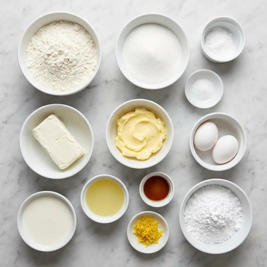 Ingredients for Lemon Cream Cheese Bread