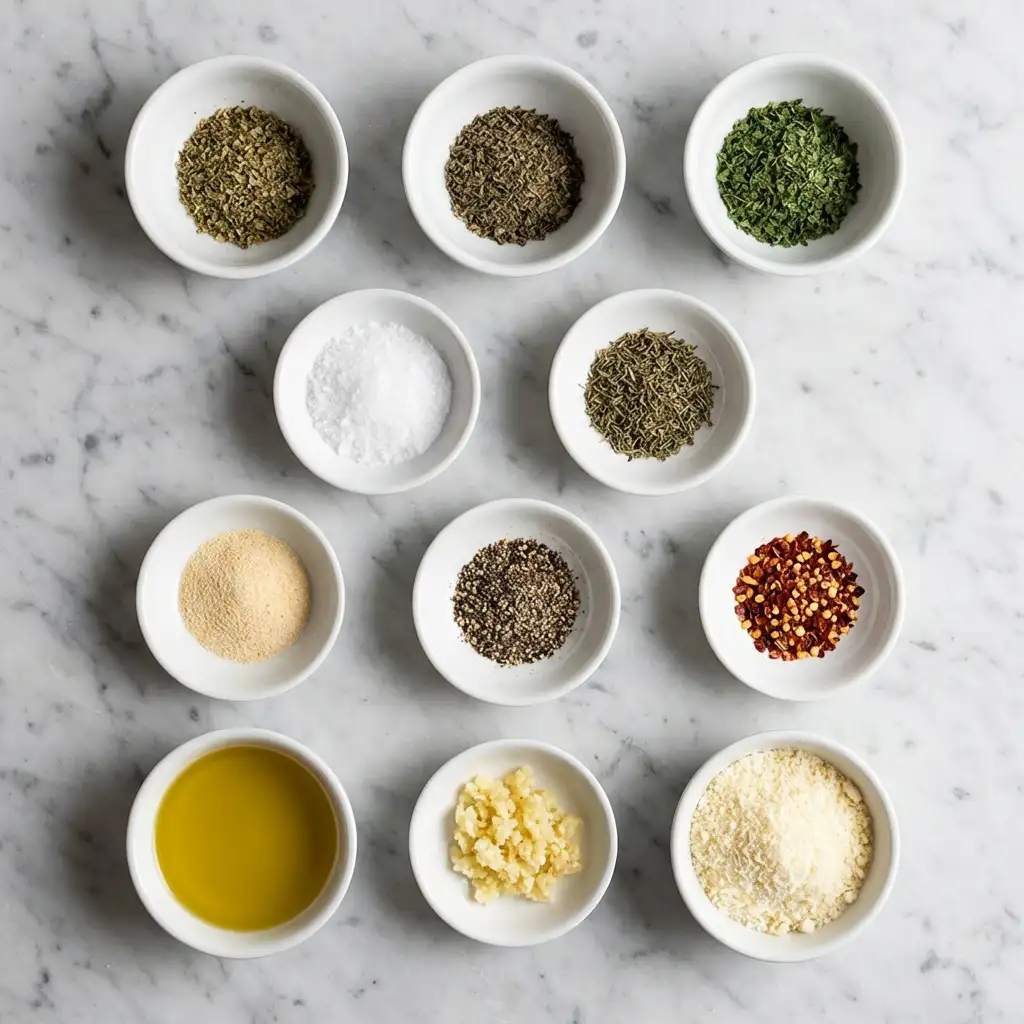 Ingredients for Olive Oil Bread Dip