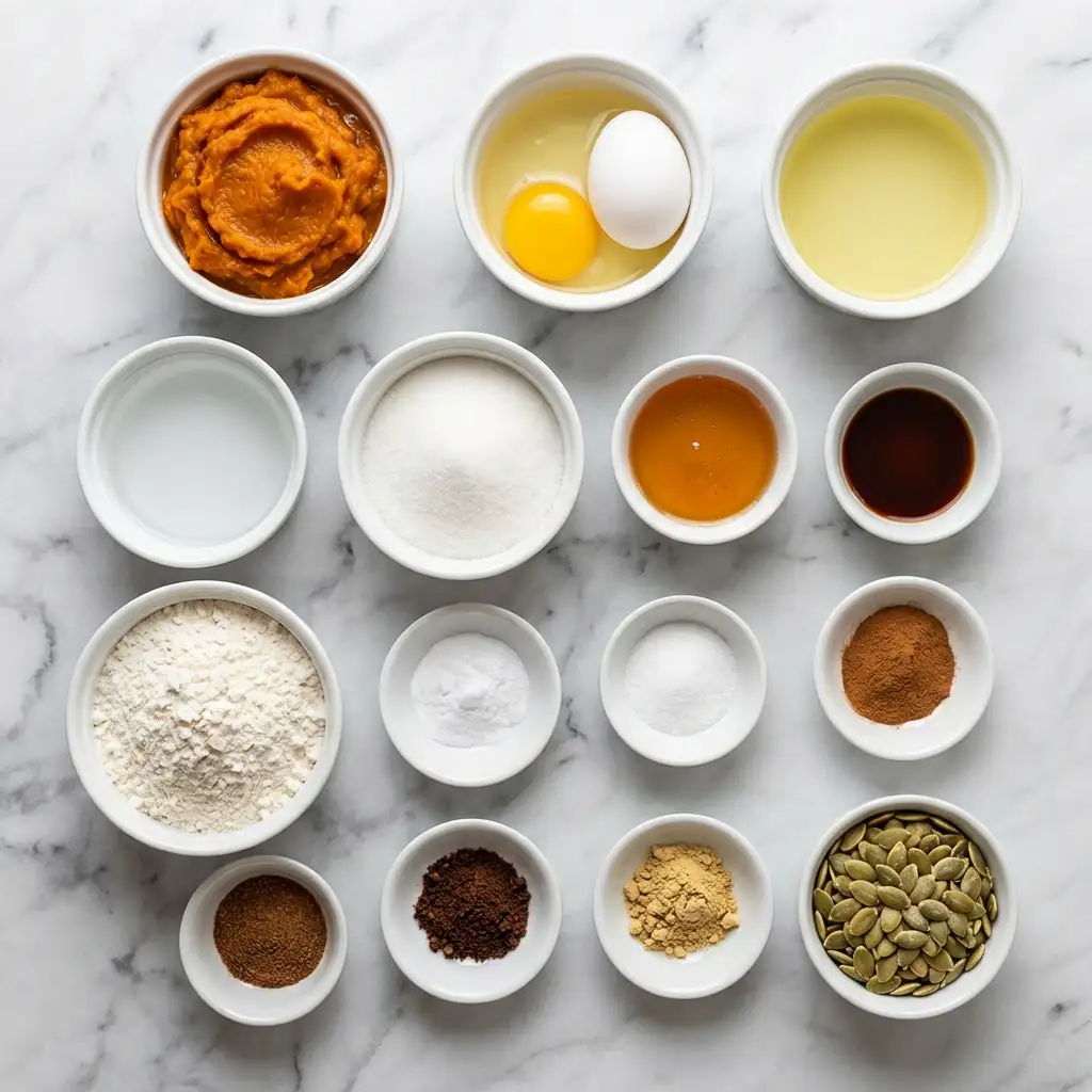 Ingredients for Copycat Starbucks Pumpkin Bread