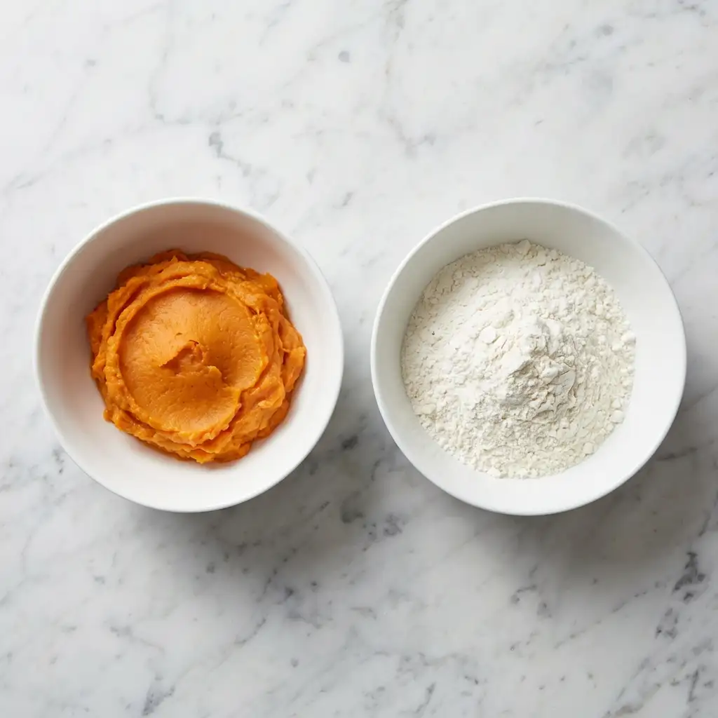 Ingredients for 2 Ingredient Sweet Potato Rolls