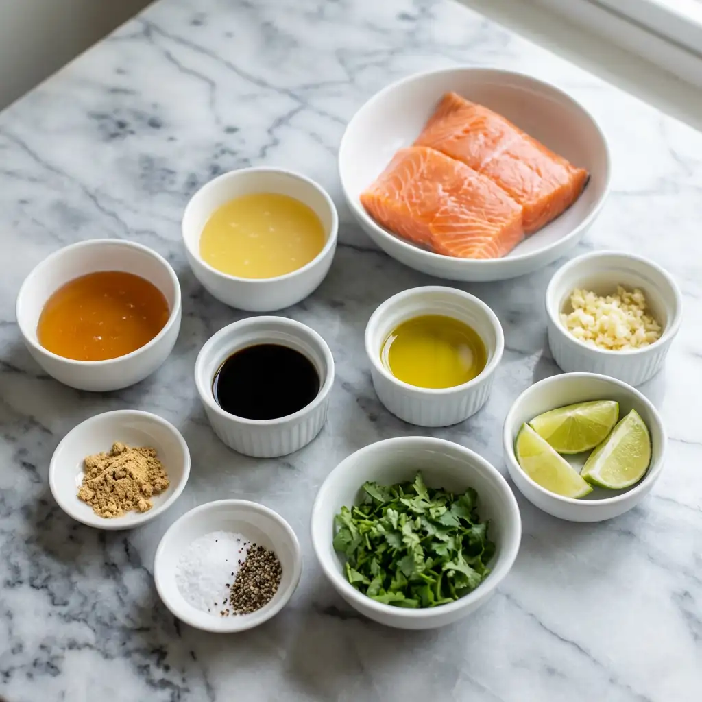 Ingredients for Honey Pineapple Glazed Salmon