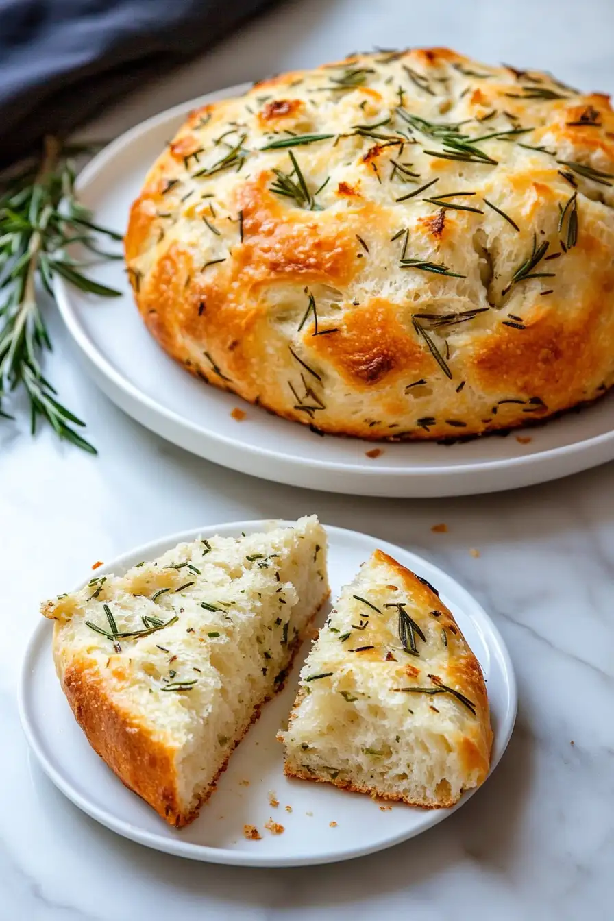 Rustic Garlic Rosemary Skillet Bread