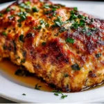 Garlic Parmesan Chicken Meatloaf