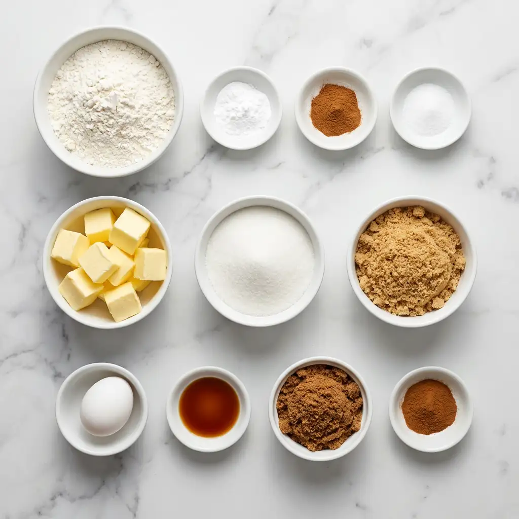 Ingredients for Cinnamon Roll Cookies