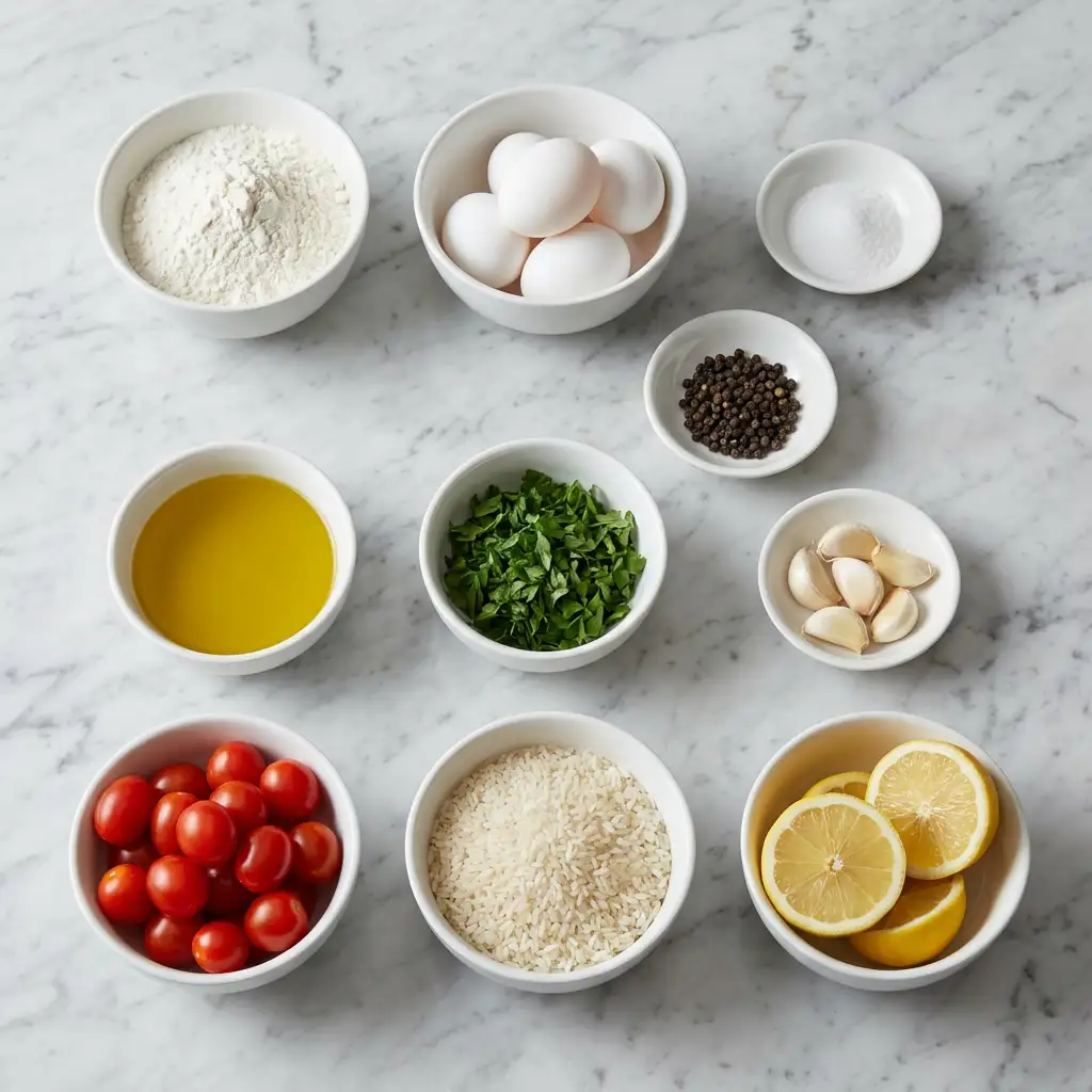Ingredients for Creamy Seafood Stuffed Shells