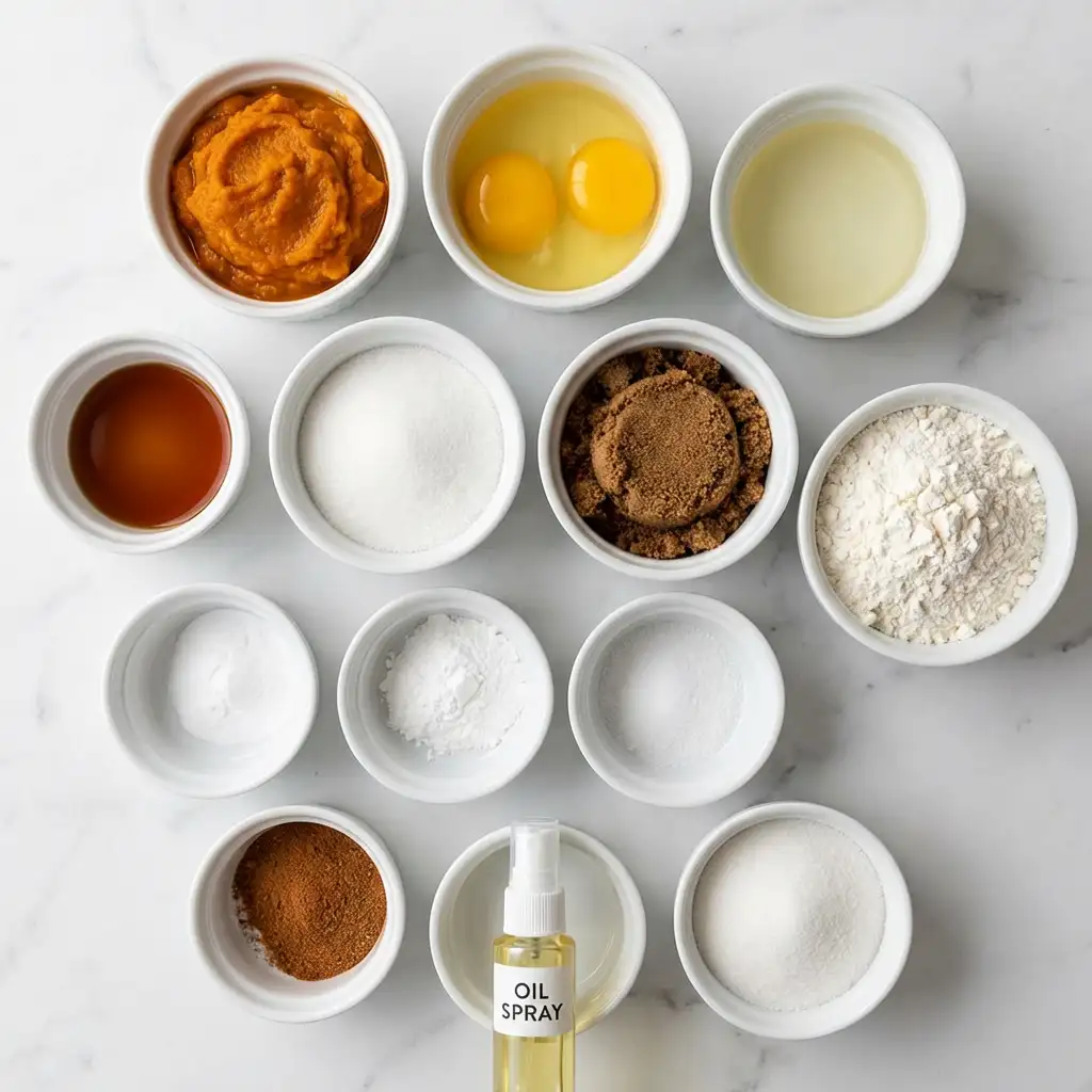 Ingredients for Tender Pumpkin Bread