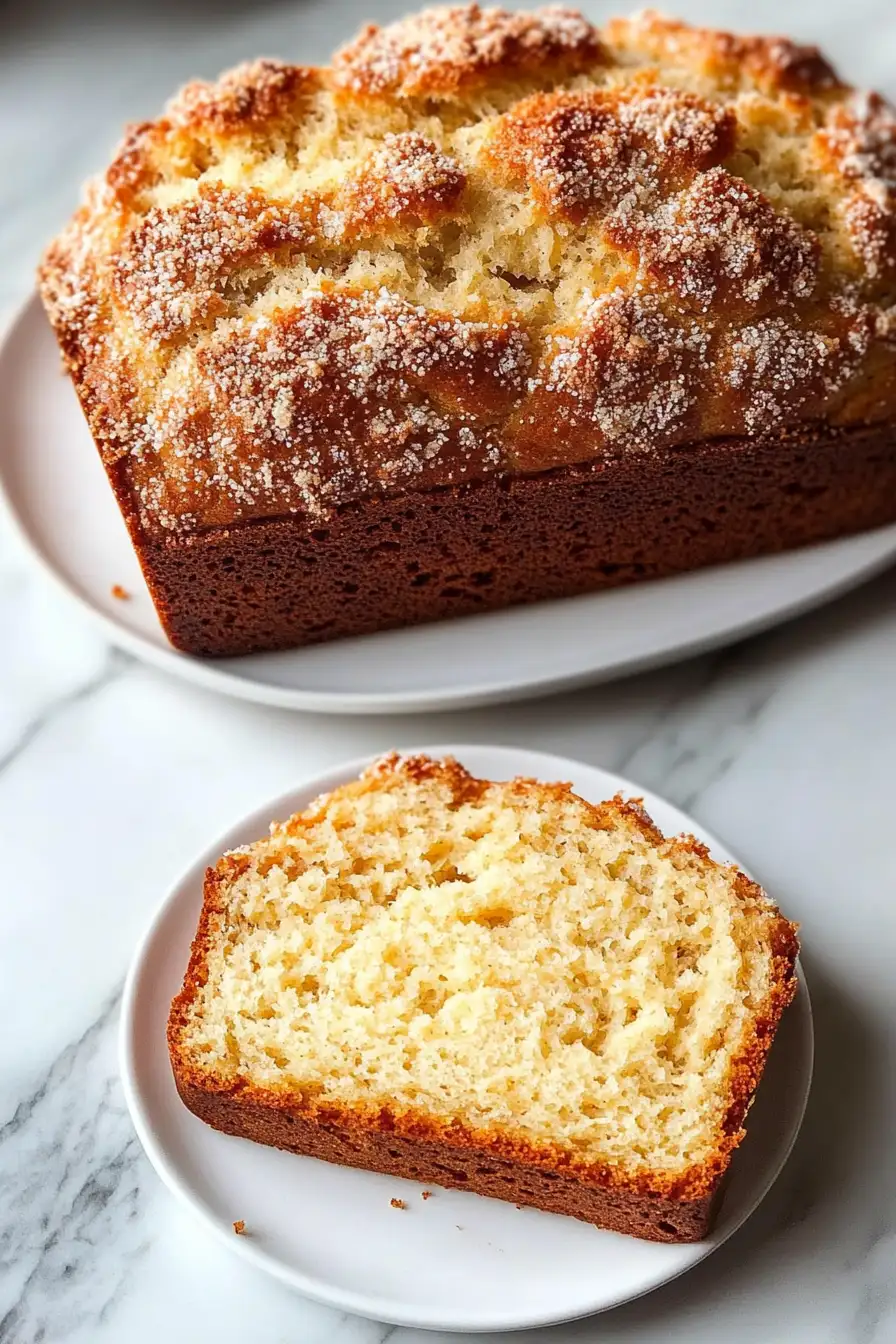 Vanilla Eggnog Bread with Crumb Topping