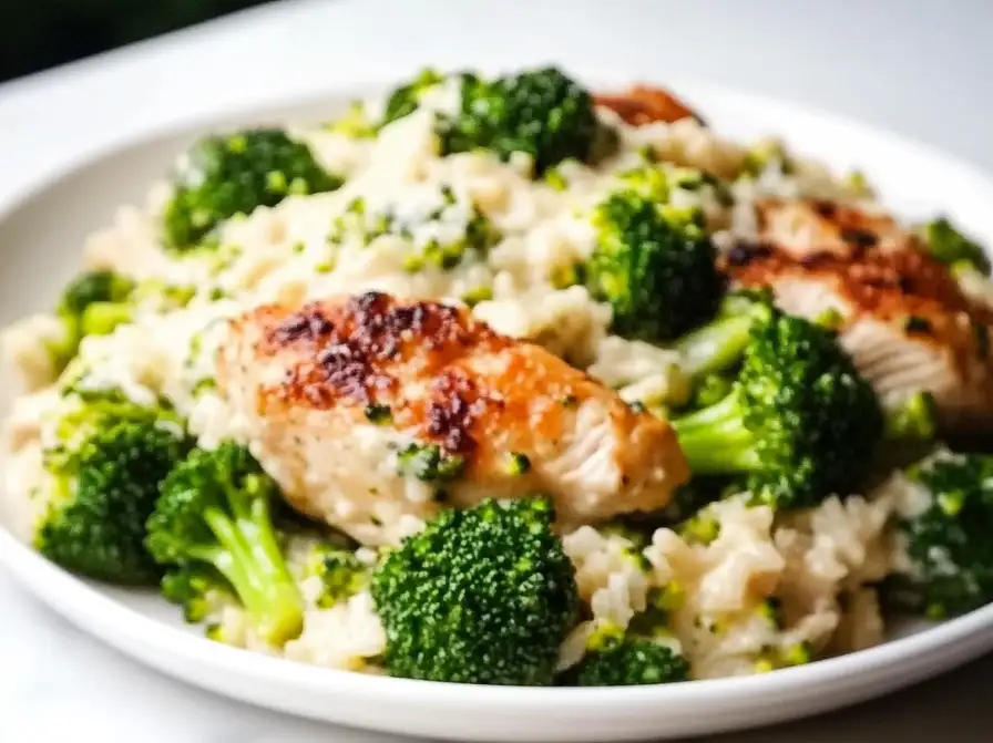 Creamy Parmesan Chicken and Broccoli Rice