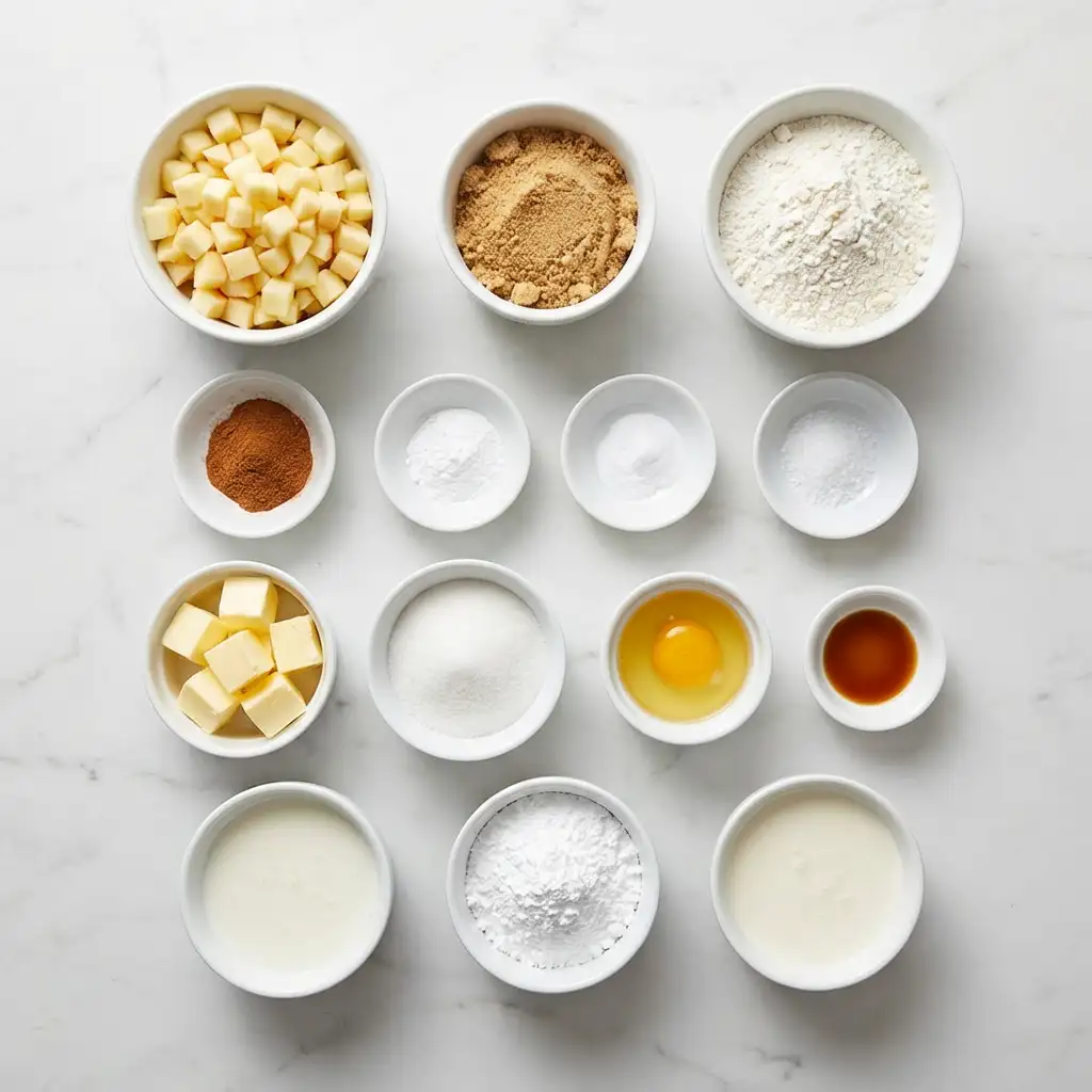 Ingredients for Bakery-Style Apple Fritter Bread