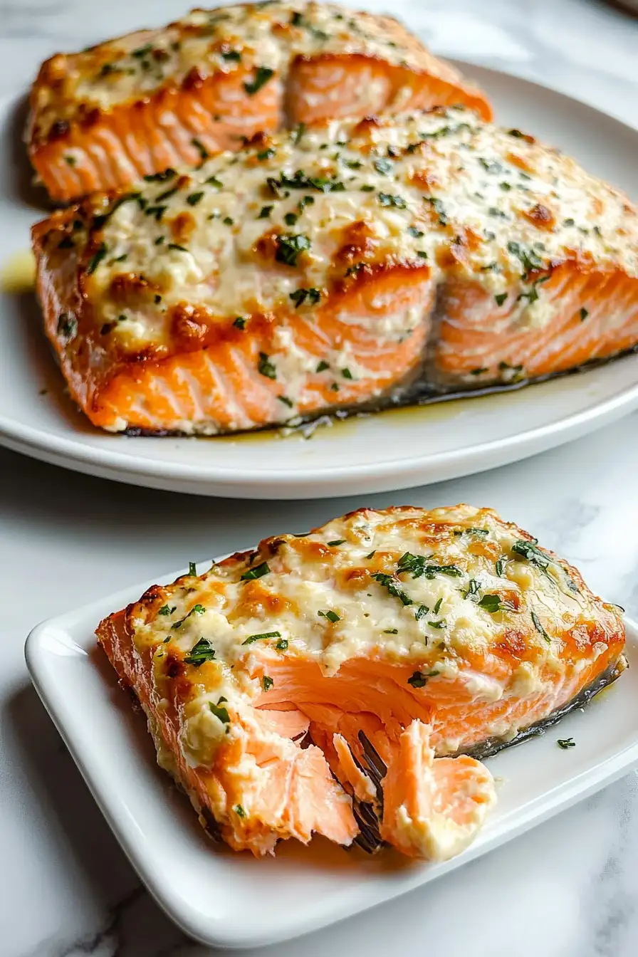 Baked Boursin Salmon