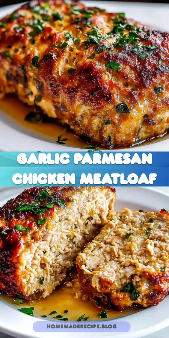 Garlic Parmesan Chicken Meatloaf