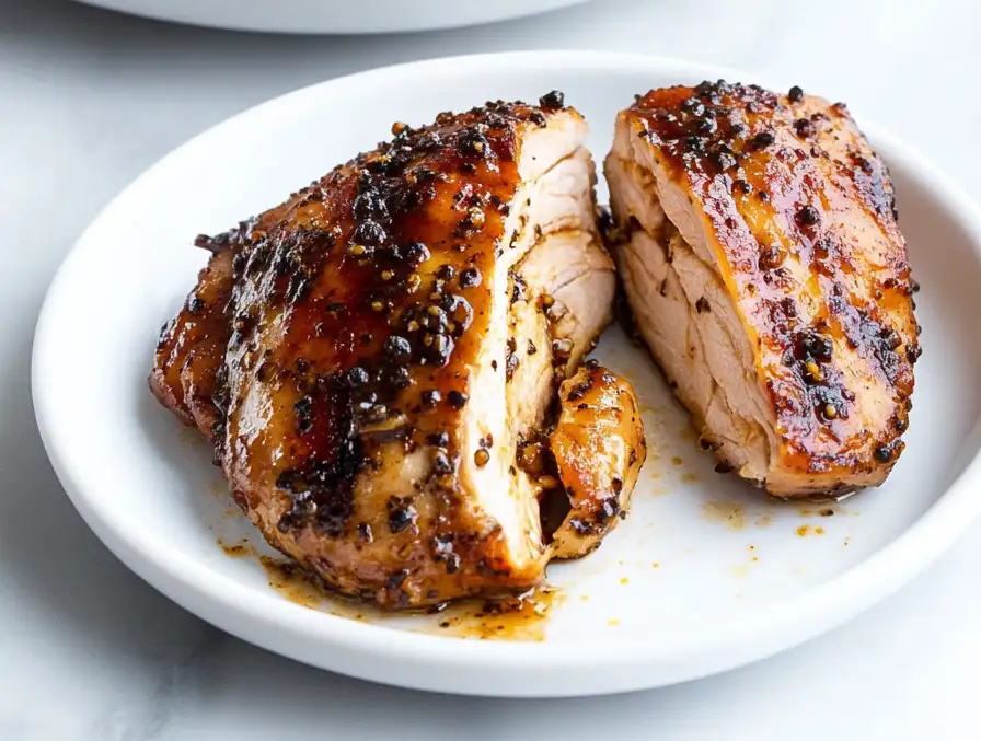 Sizzling Black Pepper Chicken with Crisp Veggies & Garlic Soy Glaze