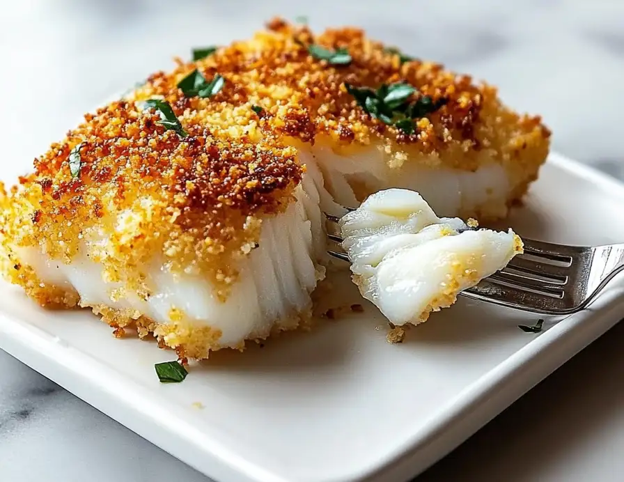Crispy Air Fryer Parmesan Crusted Cod