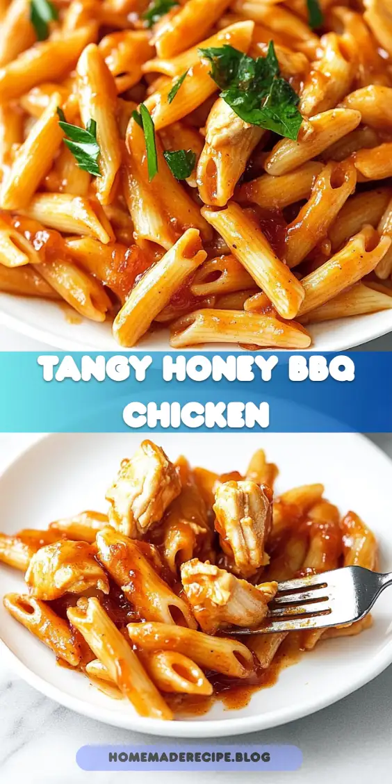 One-Pan Tangy Honey BBQ Chicken Penne