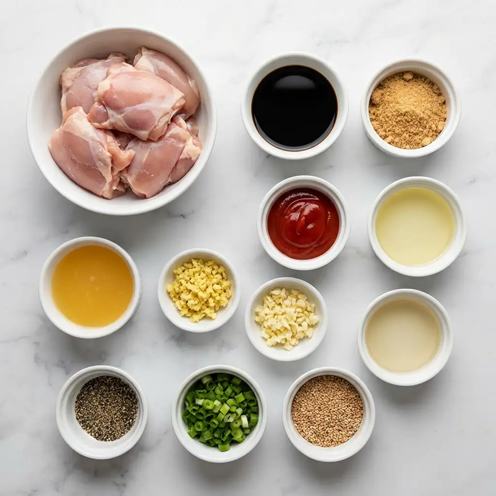 Ingredients for Hawaiian Huli Huli Chicken